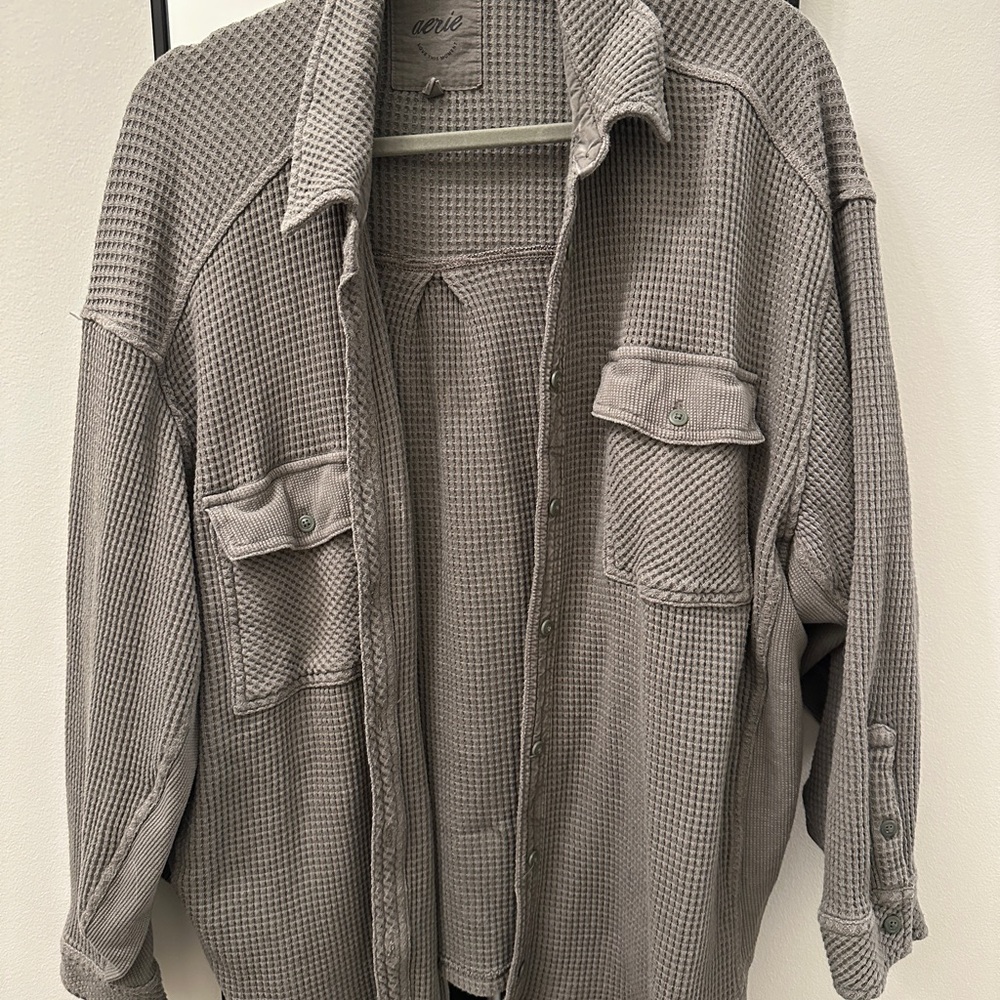 Aerie Gray Oversized Sweatshirt